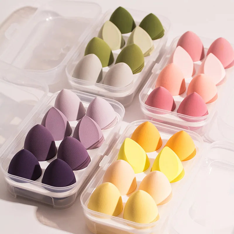 Beauty egg set 8 pieces 4 pieces hydrophilic non-latex water drop jelly puff dual-purpose makeup egg makeup sponge