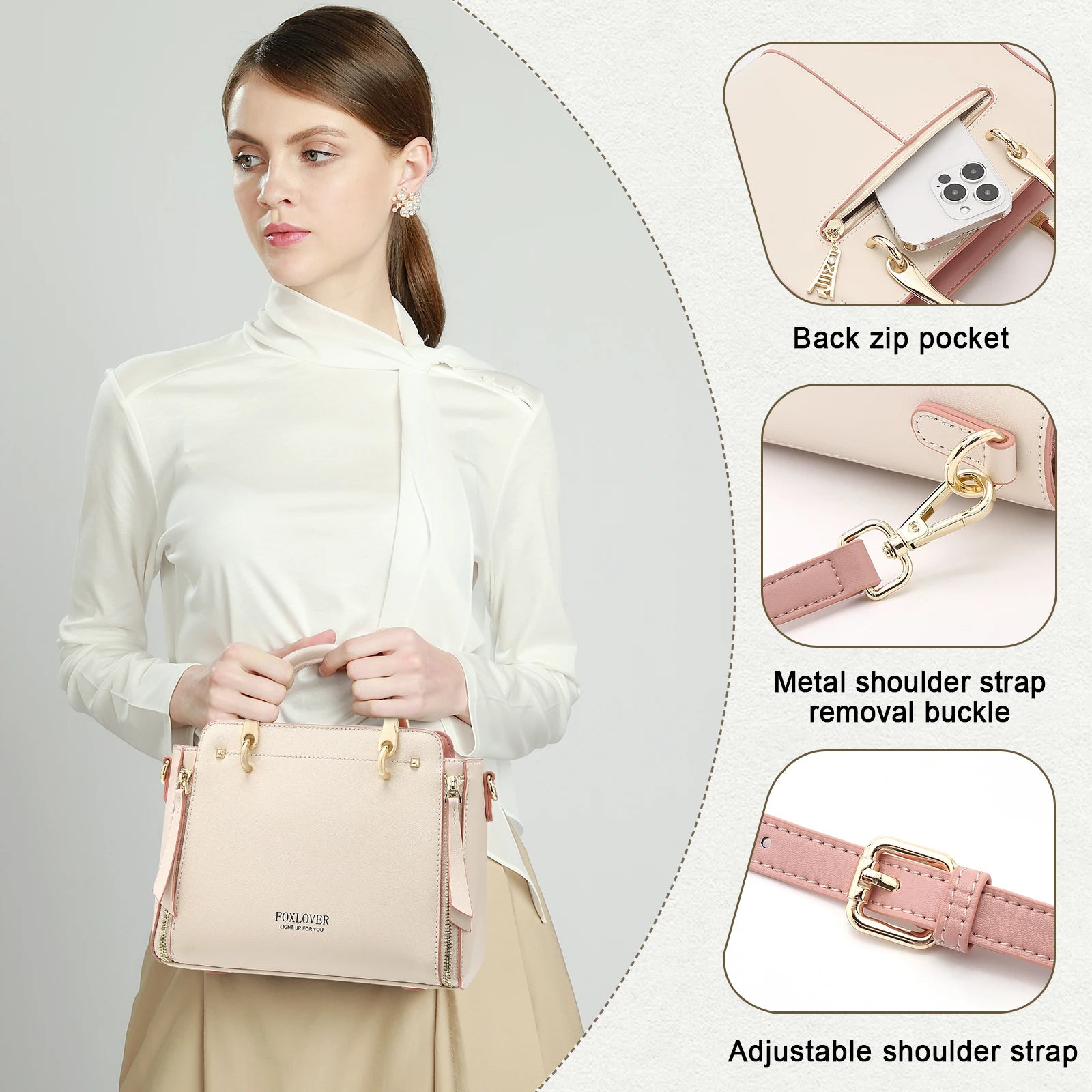 Women Split Leather Shoulder Bag