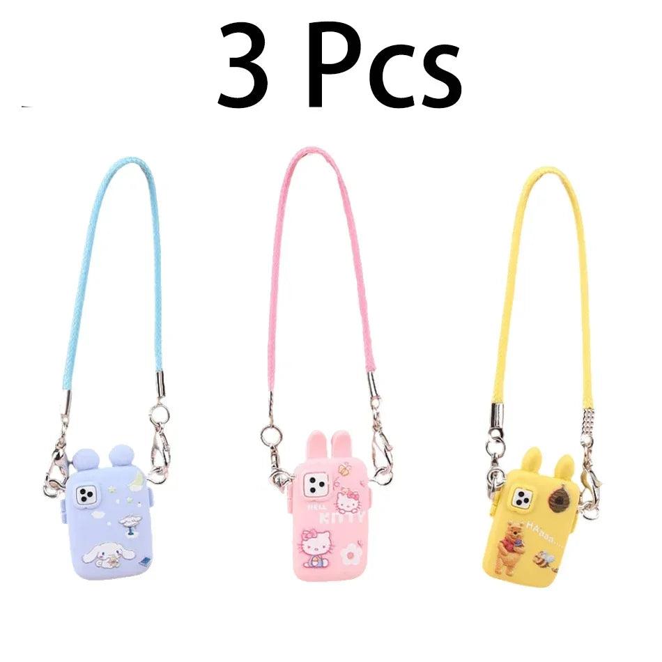 For Labubu Accessories For Crybaby Accessories Cartoon style camera phone Bag Plush Doll Accessories Pendant Fan Birthday Gift