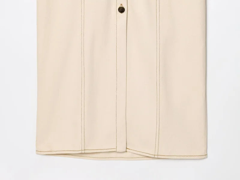 ETJ 2025 Summer Elegant Denim Midi Dress