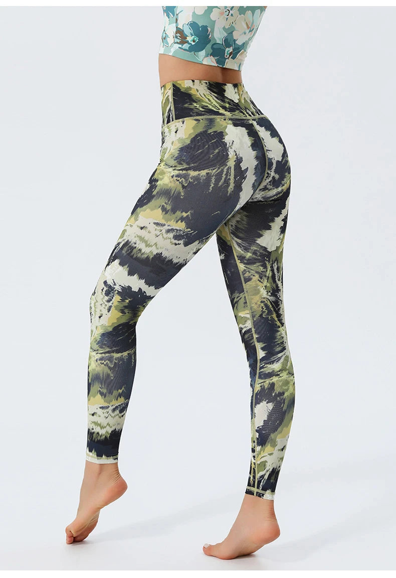 Women's Doodle Print Yoga Pants