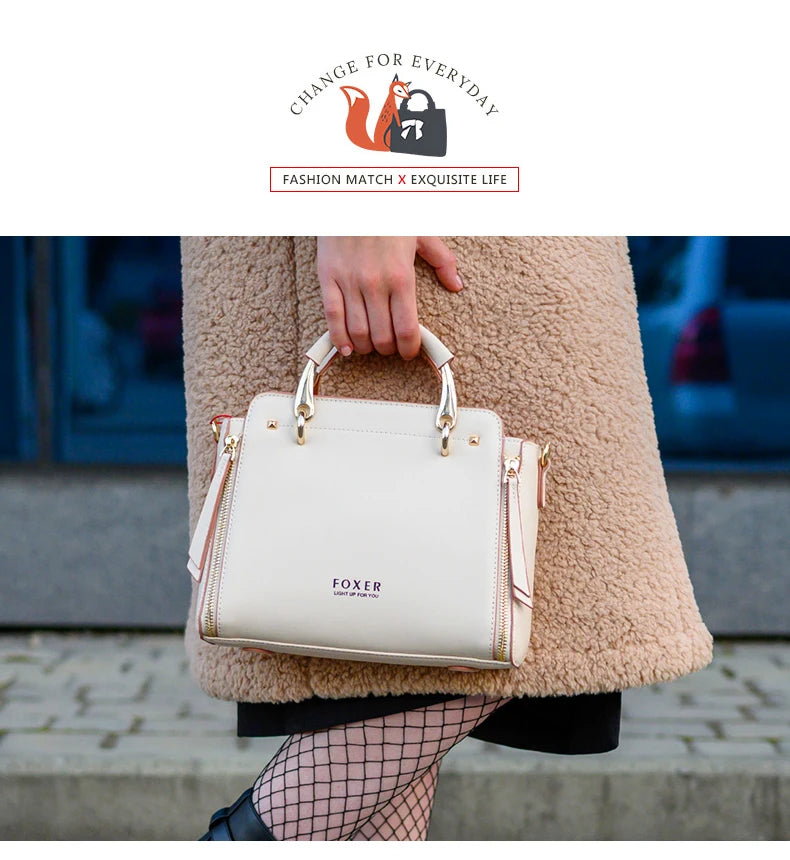 Women Split Leather Shoulder Bag