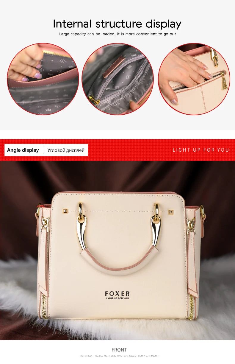 Women Split Leather Shoulder Bag