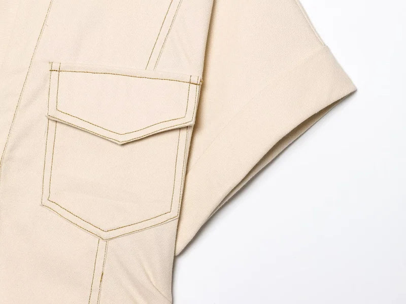 ETJ 2025 Summer Elegant Denim Midi Dress