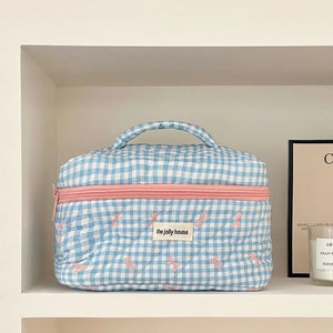 Cute Bow Cotton Makeup Bag