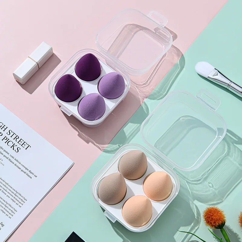Beauty egg set 8 pieces 4 pieces hydrophilic non-latex water drop jelly puff dual-purpose makeup egg makeup sponge