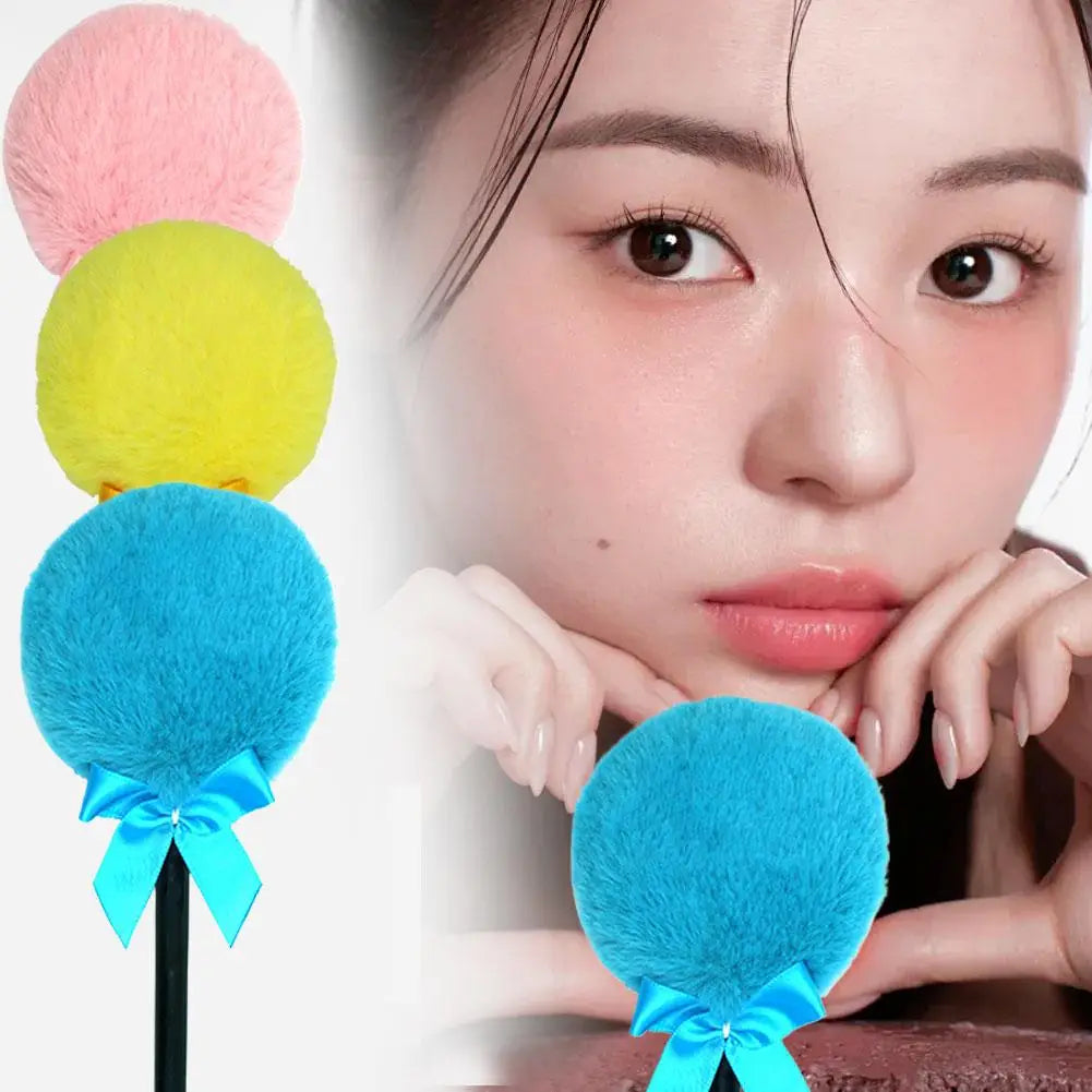 Marshmallow Powder Puff Fairy Lollipop Dry Powder Puff Plush Portable Korean Style Women Makeup Tools Beauty Accessories