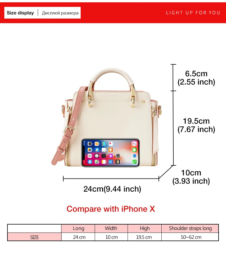 Women Split Leather Shoulder Bag