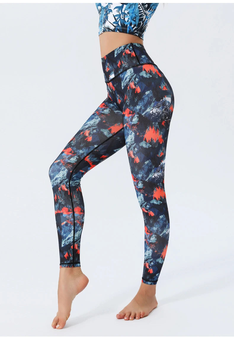 Women's Doodle Print Yoga Pants