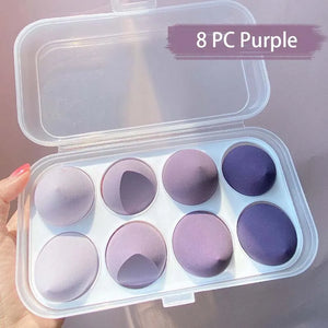 Beauty egg set 8 pieces 4 pieces hydrophilic non-latex water drop jelly puff dual-purpose makeup egg makeup sponge
