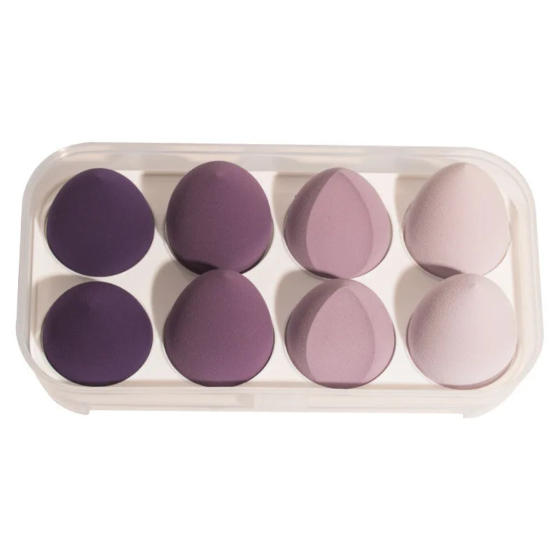 Beauty egg set 8 pieces 4 pieces hydrophilic non-latex water drop jelly puff dual-purpose makeup egg makeup sponge